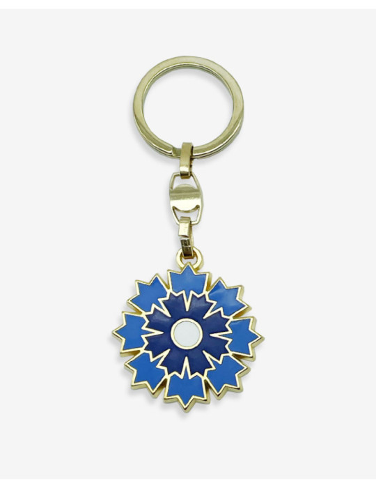 Boutique Bleuet de France - Porte-clé argenté Bleuet de France - Bleu Horizon