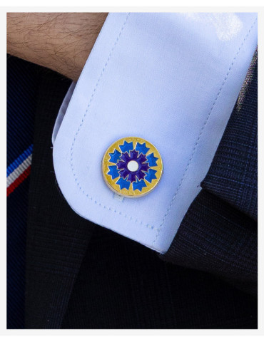 Boutique Bleuet de France - Boutons de manchette argentés Bleuet de... 2