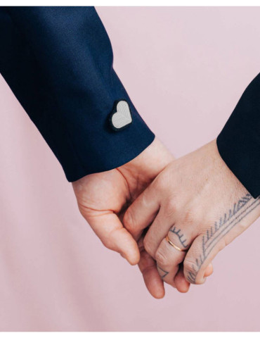 Broche Cœur brodé 2