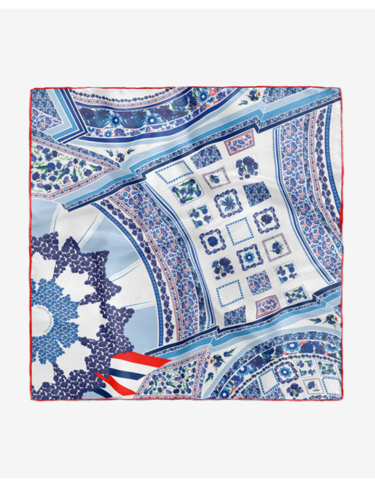 Carré de soie "Triomphe" Bleuet de France x Pétrusse