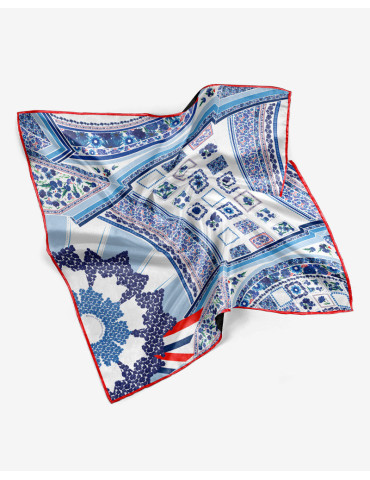 Foulard "Triomphe" en soie - Le Bleuet de France x Maison Petrusse