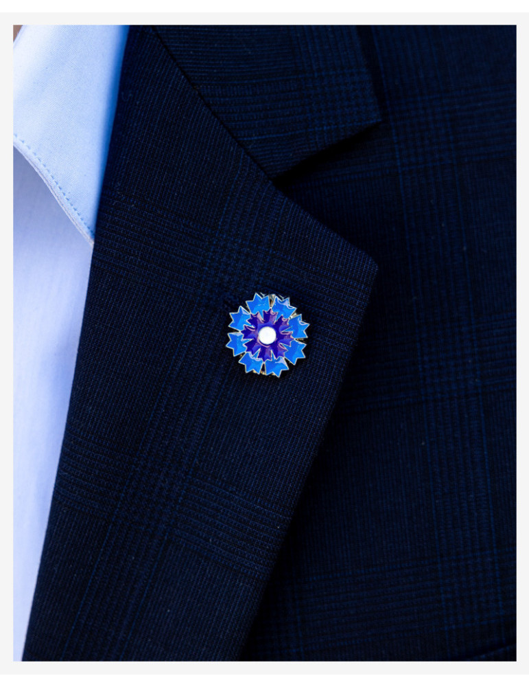 Pin's argenté Bleuet de France - Bleu Horizon