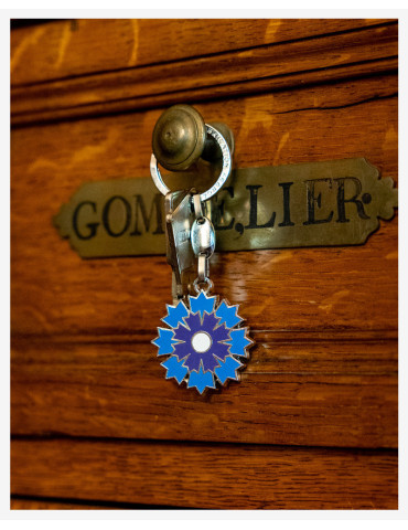 Porte-clé argenté Bleuet de France 2