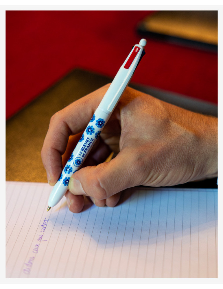 Stylo BIC® 4 couleurs du Bleuet de France