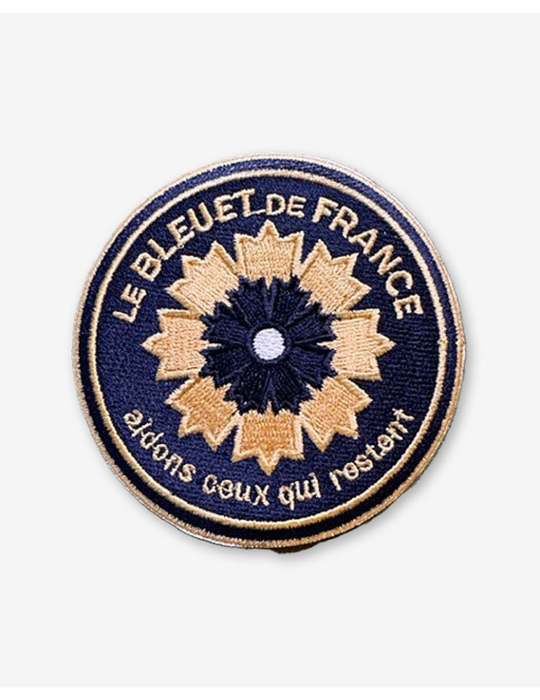 Patch brodé Service du commissariat aux armées x Bleuet de France