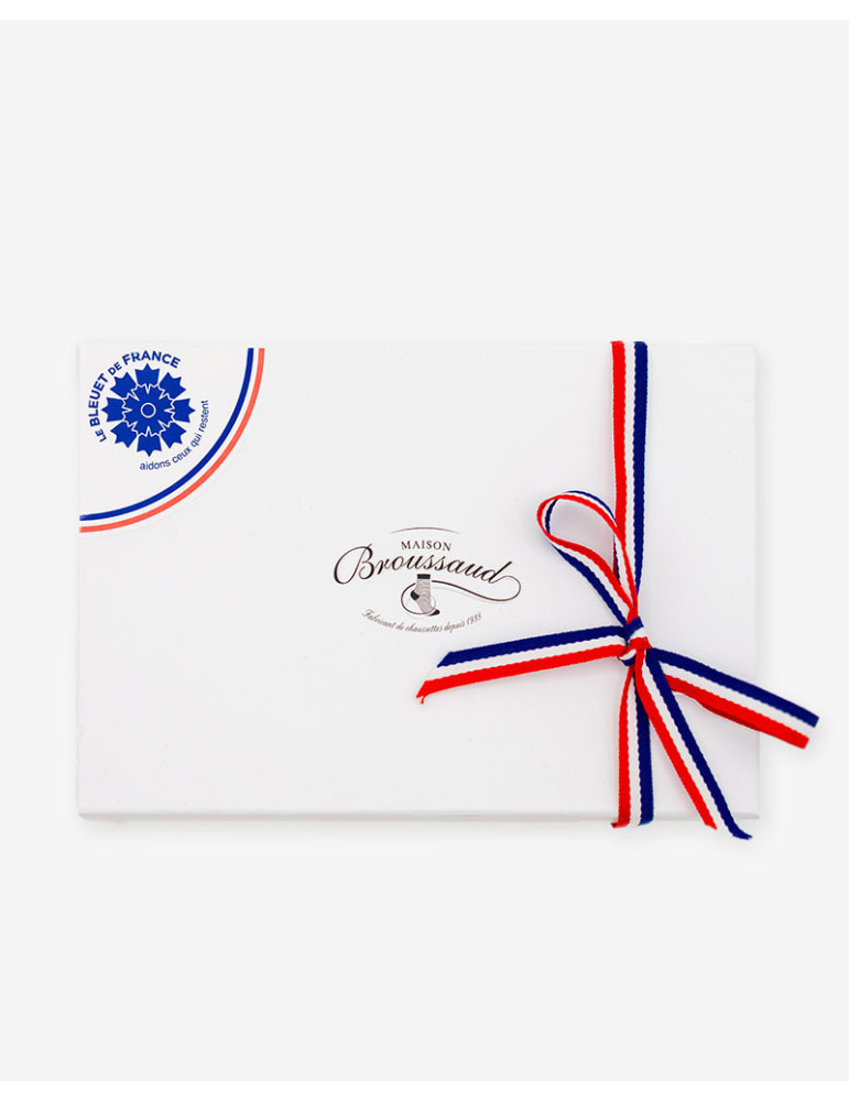 Coffret de deux paires de chaussettes Maison Broussaud x Le Bleuet de France